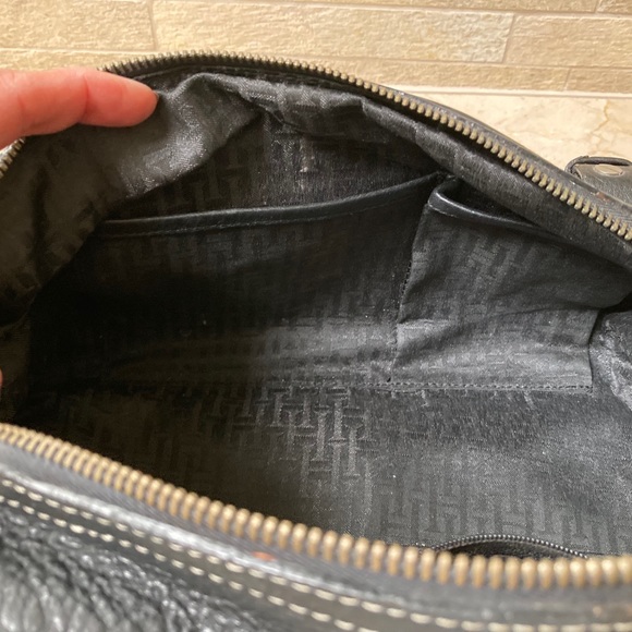 Leather Mini duffle style “H” handbag - Picture 7 of 9